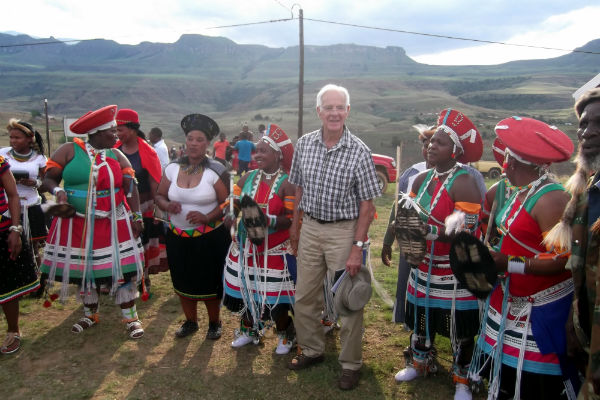 Peter and the Zulu dancers